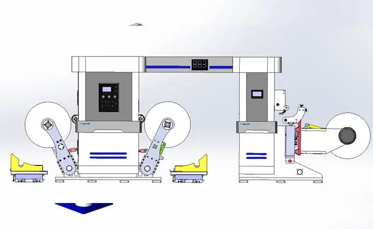 Artı serisi: otomatik boşaltma ile Jumbo rulo etiket eğme sarıcı